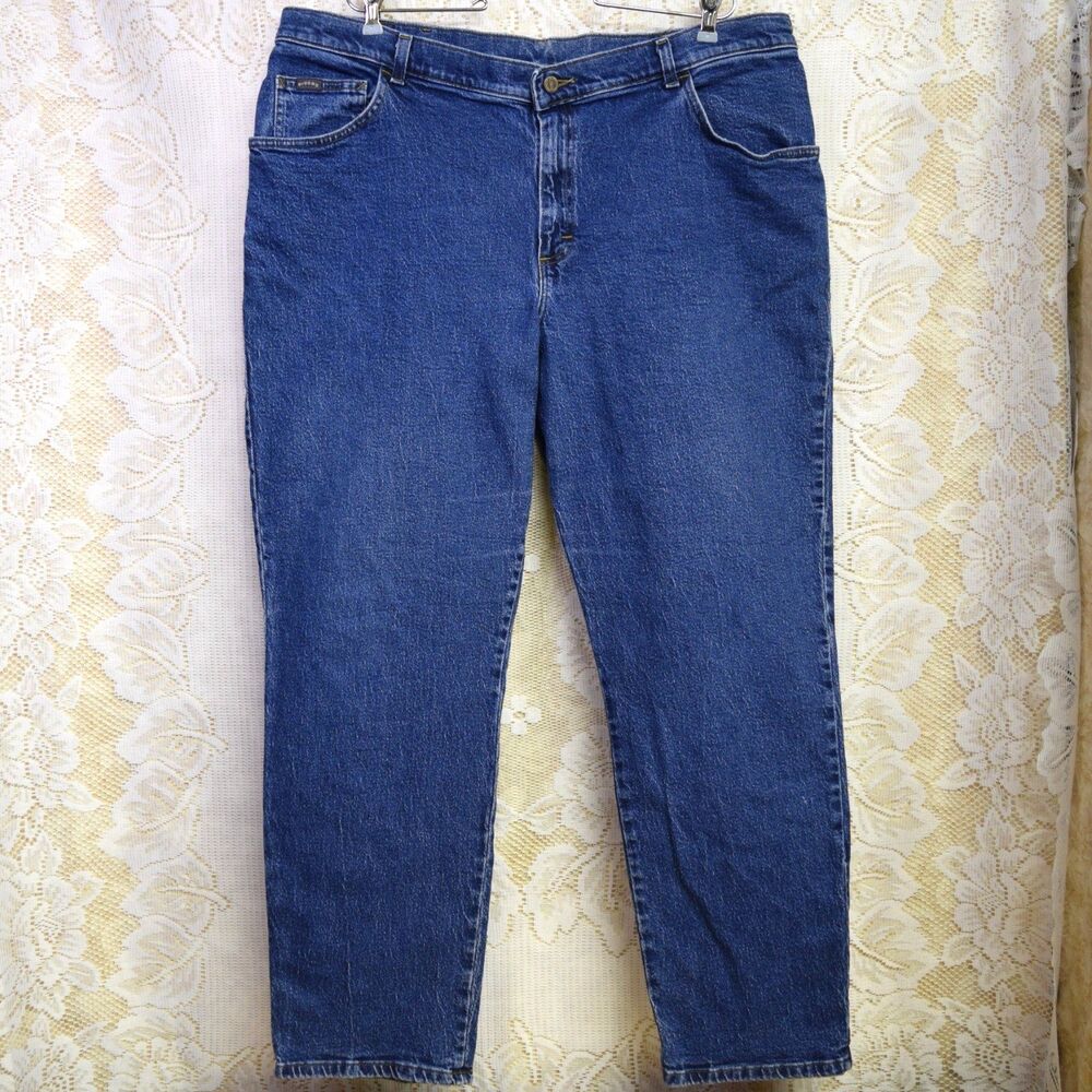 Vintage 90s Plus Size 24 Womens Riders Denim Jeans Mom High Rise Classic 157226F